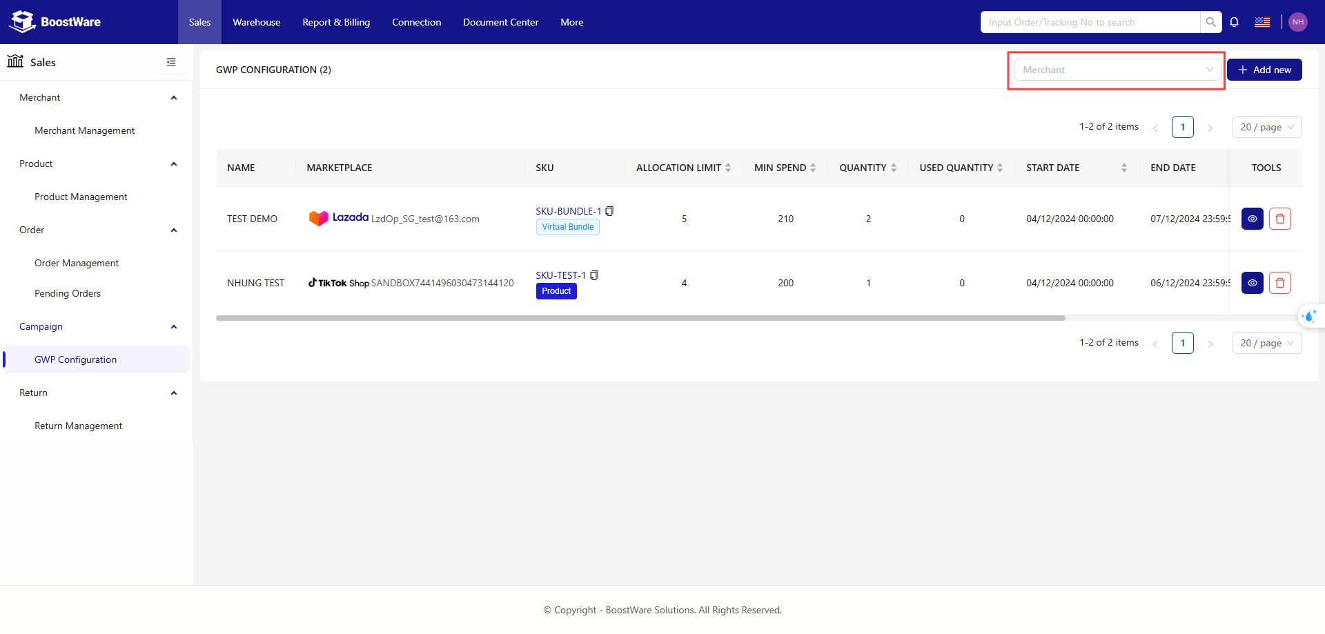 GWP Configuration screenshot 3